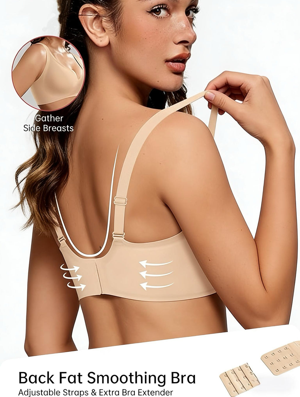 Adarados Women Seamless Wireless Push Up Bras Deep V No Underwire Supportive Everyday Bra Full Coverage Plunge Bralettes