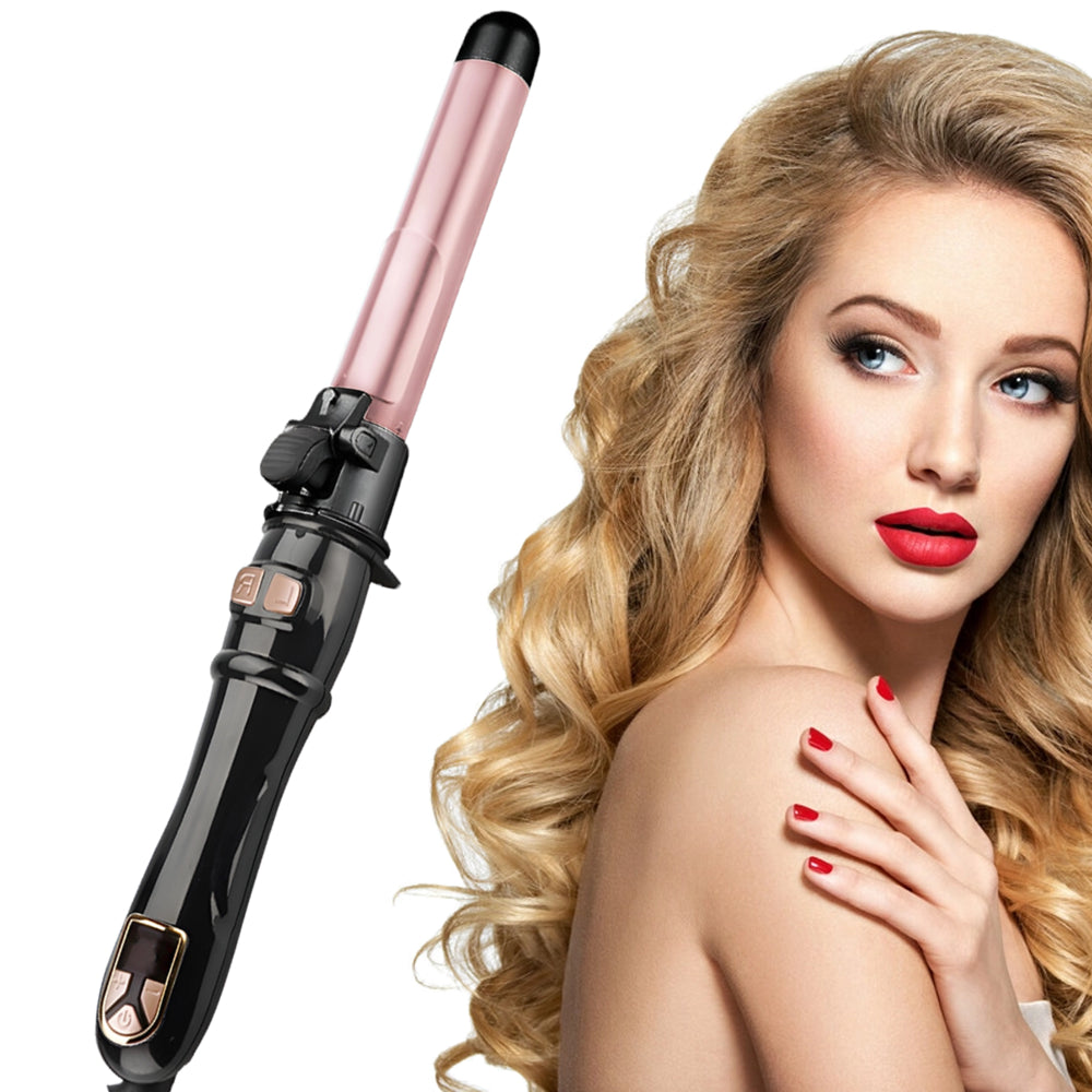 2024 Newest Automatic Curling Wand Rotating Curling Iron, Professional 28mm/1.1 Inch Hair Curler Hair Styling Irons Fast Heating Wand for Medium/Long Hair