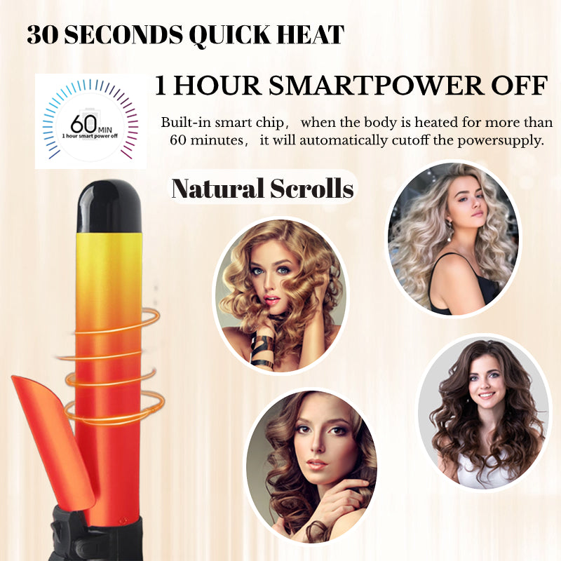 2024 Newest Automatic Curling Wand Rotating Curling Iron, Professional 28mm/1.1 Inch Hair Curler Hair Styling Irons Fast Heating Wand for Medium/Long Hair