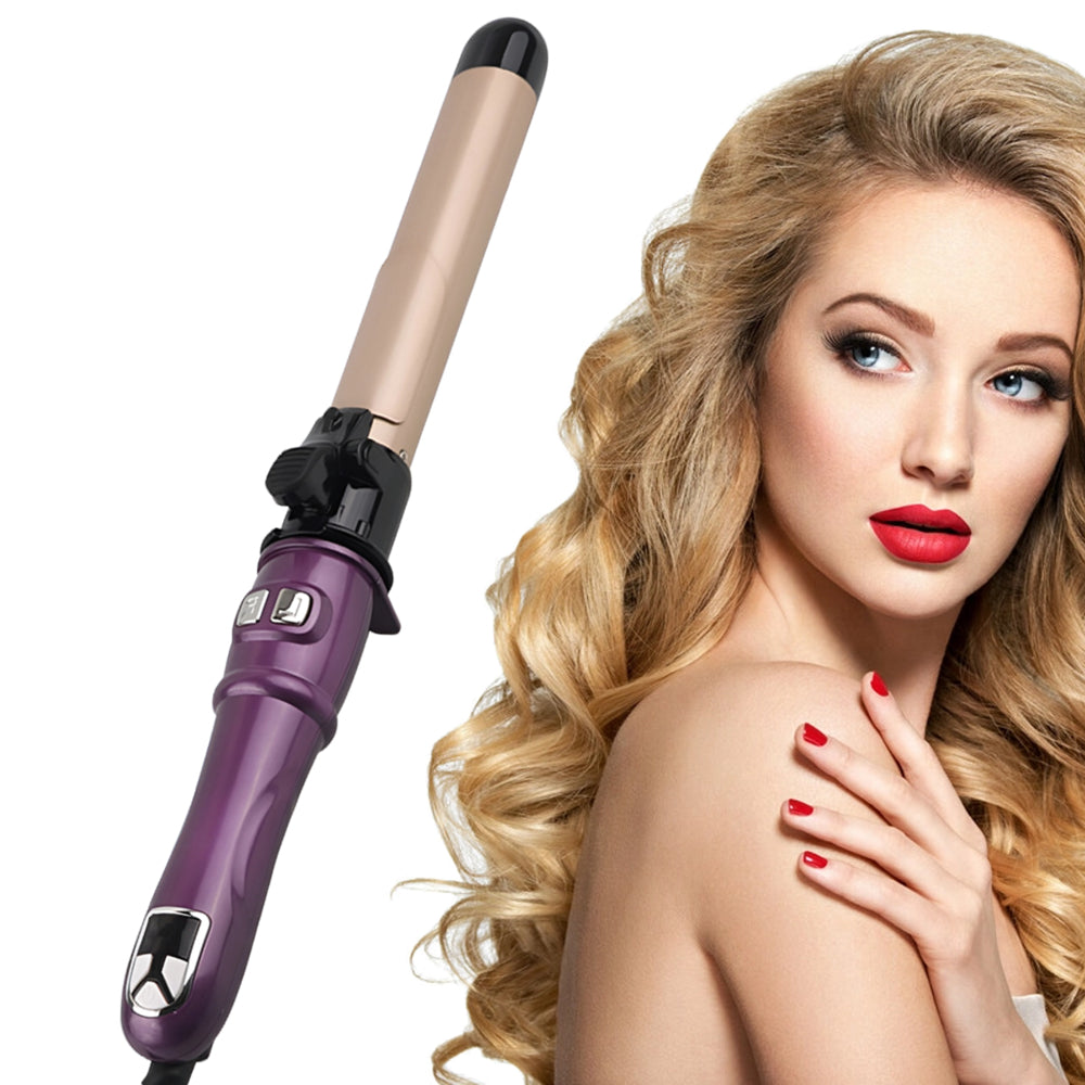 2024 Newest Automatic Curling Wand Rotating Curling Iron, Professional 28mm/1.1 Inch Hair Curler Hair Styling Irons Fast Heating Wand for Medium/Long Hair
